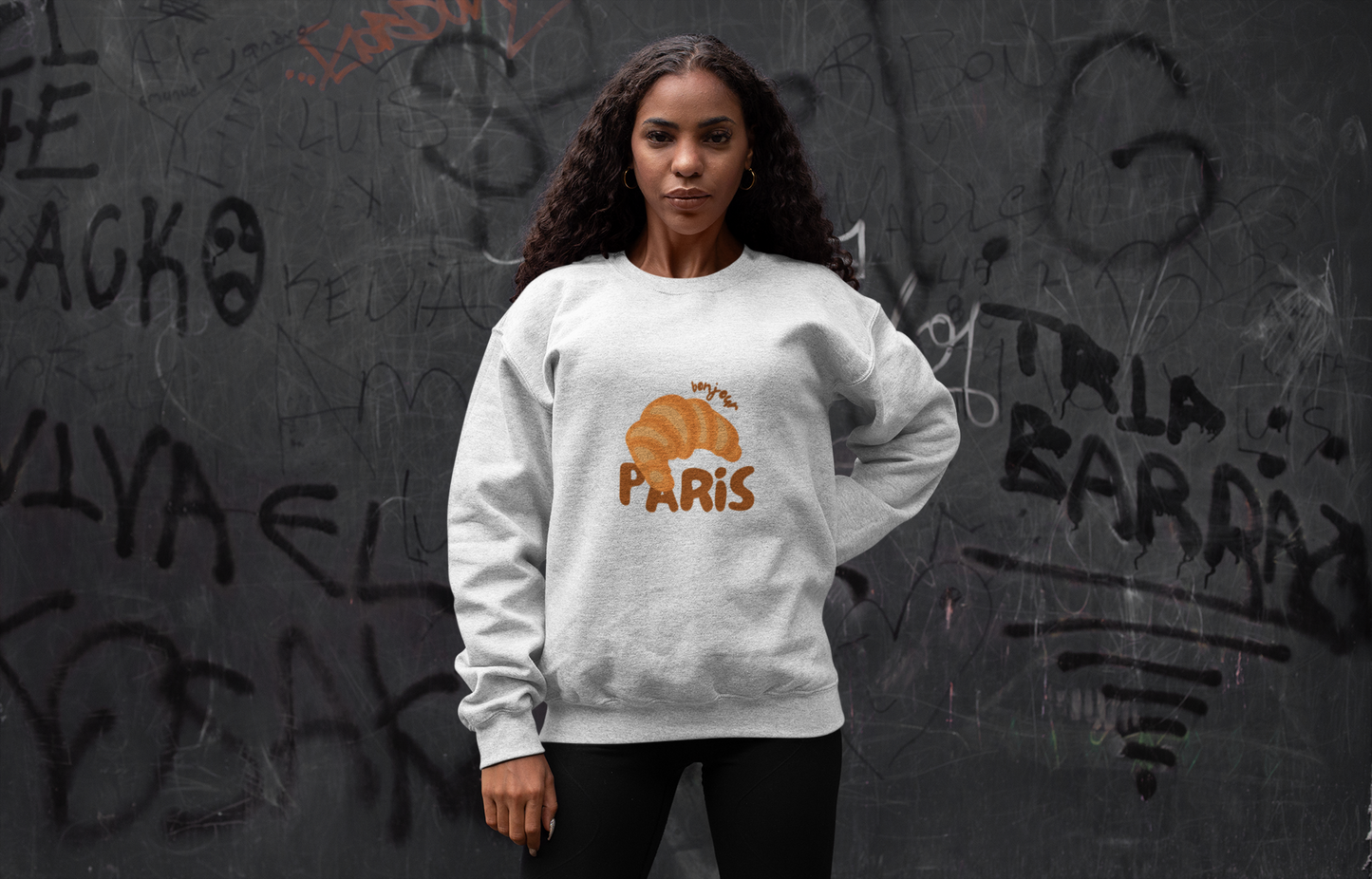 Croissant Paris Sweatshirt